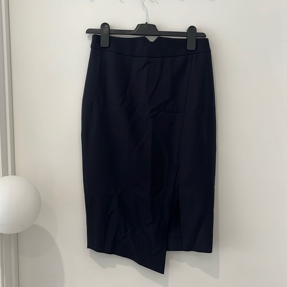 Suistudio NAVY Addison Wool Pencil Skirt - Picture 3 of 4